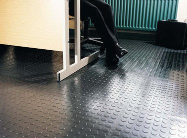 Studded Rubber Floor Tiles and Loose Lay Rubber Flooring